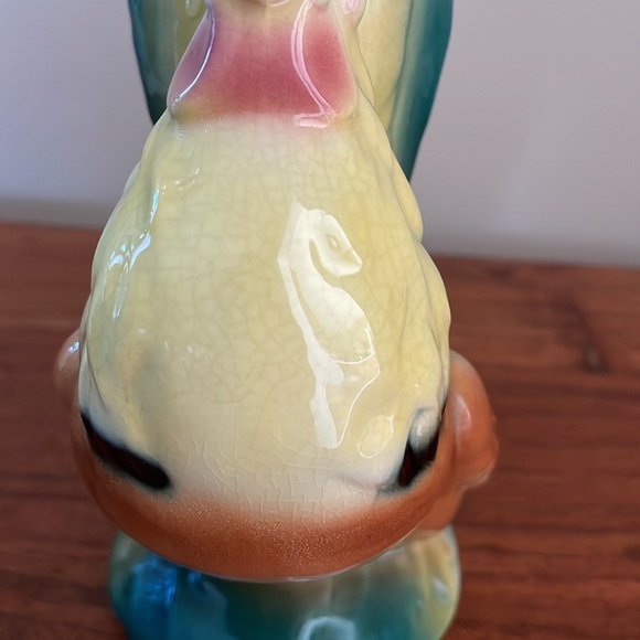 VINTAGE Royal Copley rooster vase chicken farmhouse - Picture 3 of 14